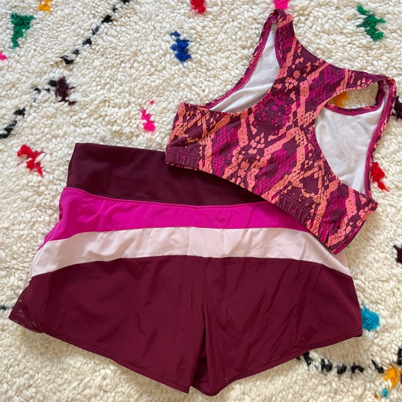 Justice Active Sports Bra and Shorts Set (S Girl’s L/12) - Picture 2 of 8